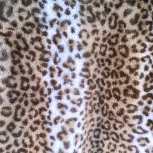 KIDPIK Leopard Print Blue and Brown Faux Fur Soft Jacket/Coat Girls Medium - Picture 9 of 10